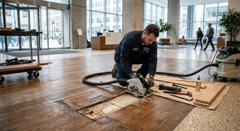 Our team working on Wood Floor Service projects in Volusia County, FL