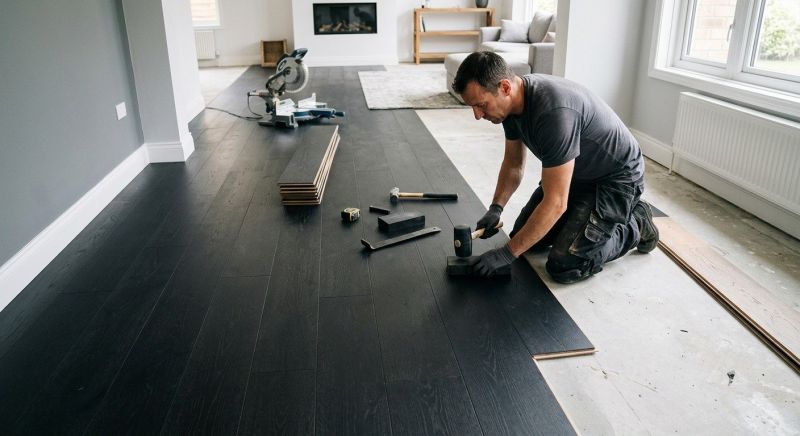 Dark Wood Floor Installation in Volusia County, FL
